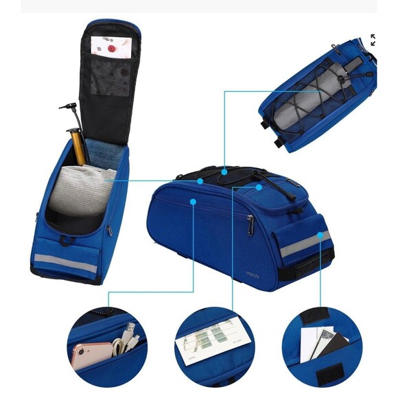 MOSISO Bike Rack Waterproof Bicycle Trunk Storage Luggage Saddle Shoulder Bag - Picture 4 of 12